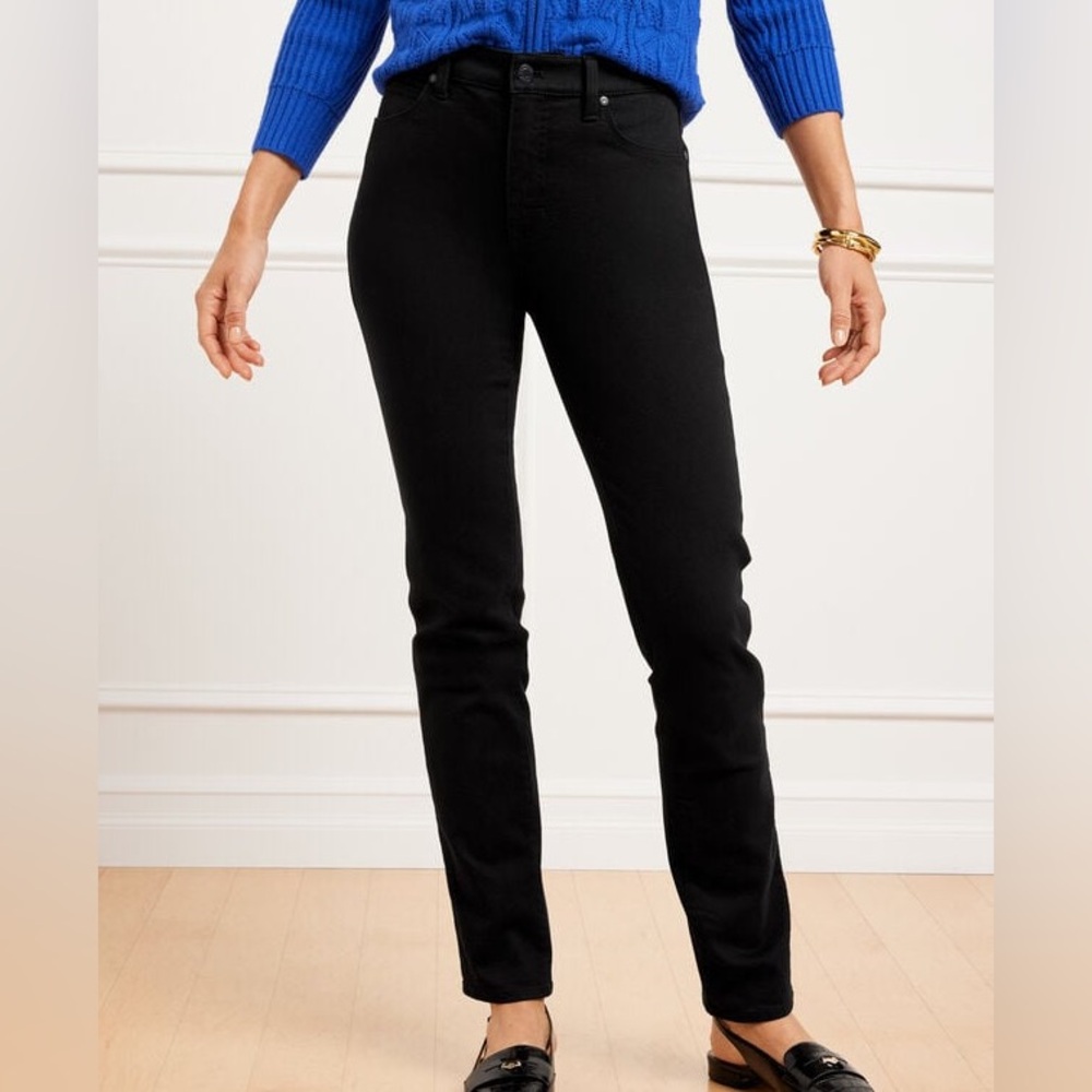 Talbots size 14 (curvy fit) black, straight leg jeans